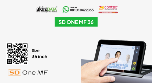 Scanner Contex SD One MF 36 – Sistem MFP (Multi-Function Printer) terintegrasi full color format besar (36 inci) dengan touchscreen.