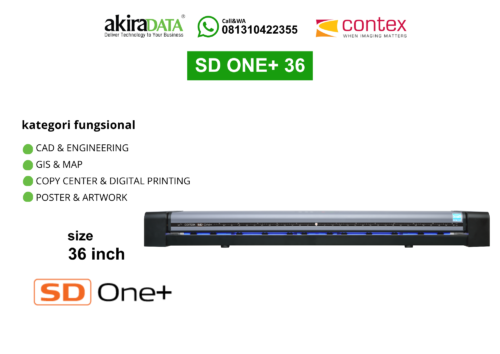 Scanner Contex SD One+ 36 – Pemindai format besar (36 inci) yang ringkas untuk CAD & Engineering, GIS & Map, dan Copy Center.