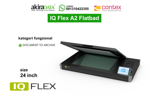 Scanner Contex IQ Flex A2 Flatbed (24 inch) – Pemindai flatbed format besar yang didesain untuk kearsipan dokumen (Document to Archive).