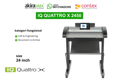 Scanner Contex IQ Quattro X 2450 – Pemindai full color format besar (24 inci) berkecepatan tinggi untuk CAD & Engineering dan Document to Archive.